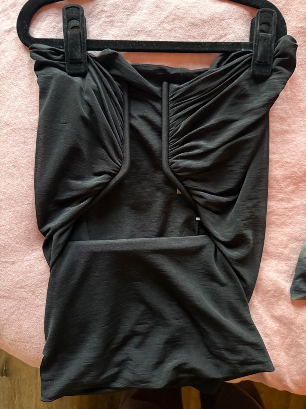 Rick Owens Black Prong Jersey Strapless Top - Picture 6 of 9